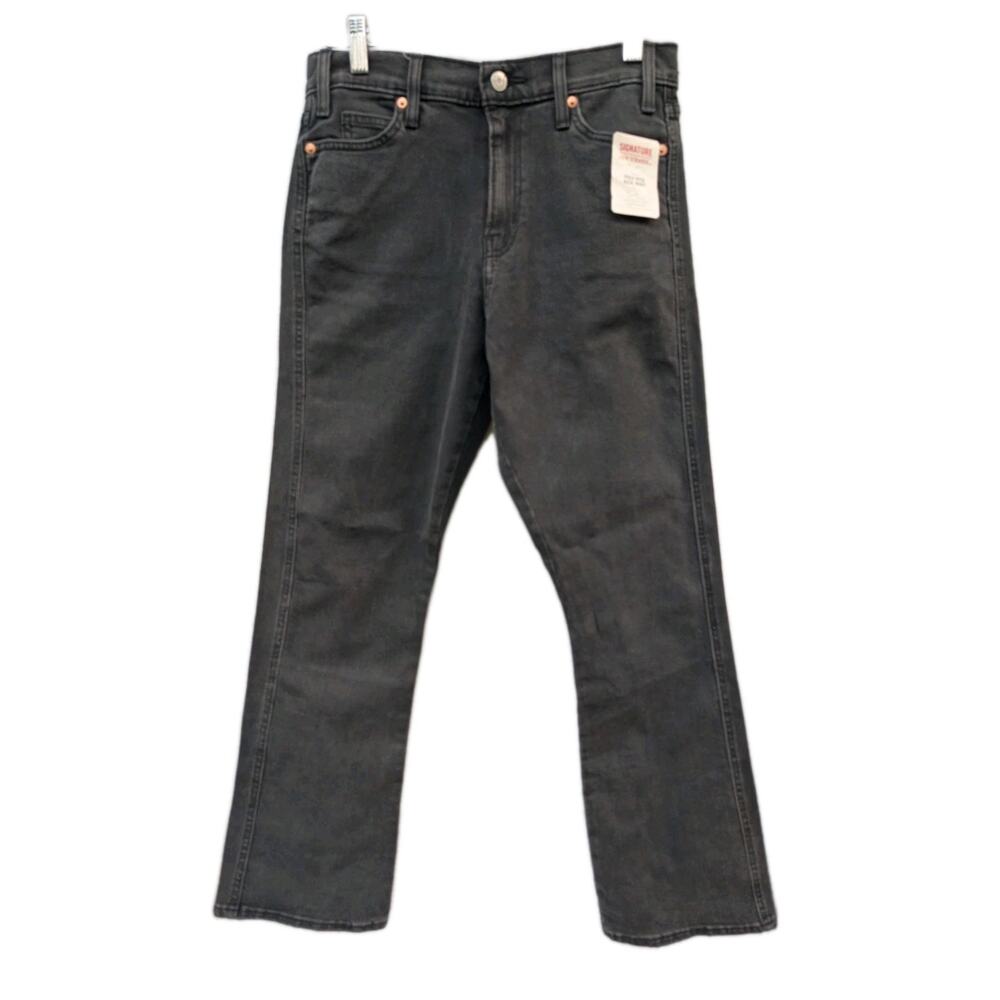 Signature Levi’s Women's Heritage High Rise Kick Boot Jeans Size 2 W26 Black New
